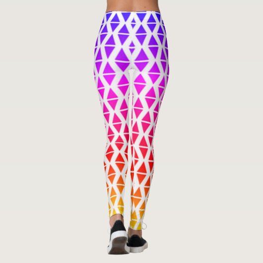 Heldere, trillende Abstracte Yoga Pants Leggings (Achterkant)