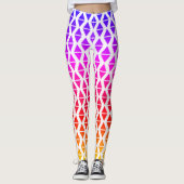 Heldere, trillende Abstracte Yoga Pants Leggings (Voorkant)