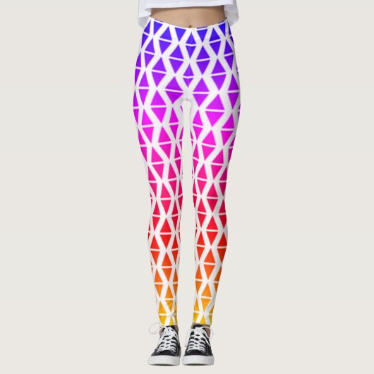 Heldere, trillende Abstracte Yoga Pants Leggings (Voorkant)