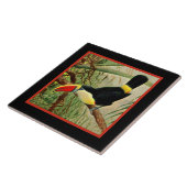 Heldere tropische aanraking in het Oerwoud  Tegeltje (Zijkant)