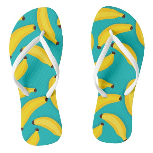 Heldere tropische banaan teenslippers (Voetbed)