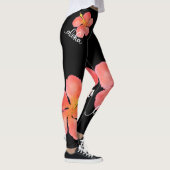 Heldere, tropische Floral Aloha Hibiscus Leggings (Rechts)