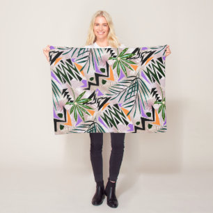 Heldere tropische Hawaiian illustratie, Fleece Deken