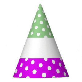 Heldere Tropische Roze Groen Wit gestippelde Strep Feesthoedjes