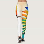 Heldere tropische vogel leggings (Achterkant)