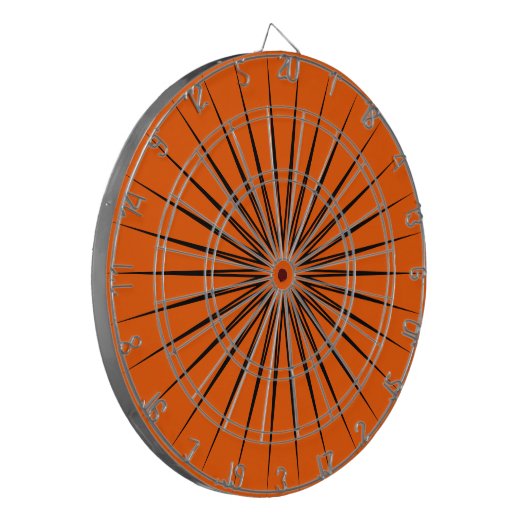 Heldere True Oranje effen kleur Dartbord (Voorkant Links)