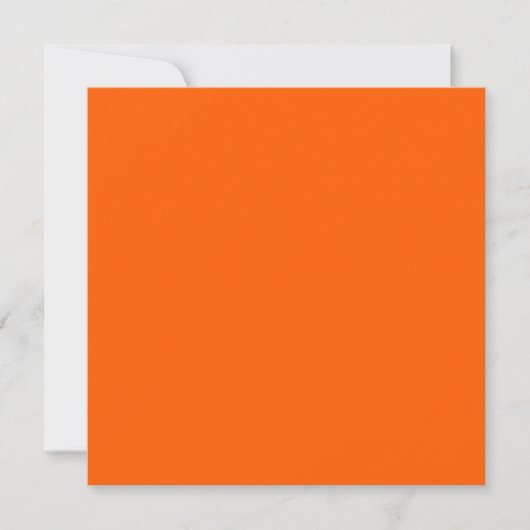 Heldere True Oranje effen kleur Kaart (Voorkant)