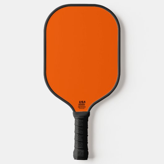 Heldere True Oranje effen kleur Pickleball Paddle (Achterkant)