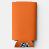 Heldere True Oranje effen kleur Seltzer Blikjeskoeler (Achterkant)