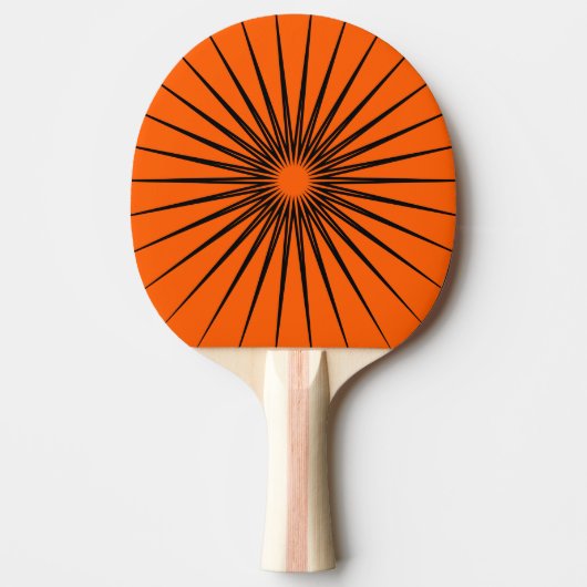 Heldere True Oranje effen kleur Tafeltennisbatje (Voorkant)