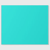 Heldere Turquoise Solid Color Cadeaupapier (Vlak)