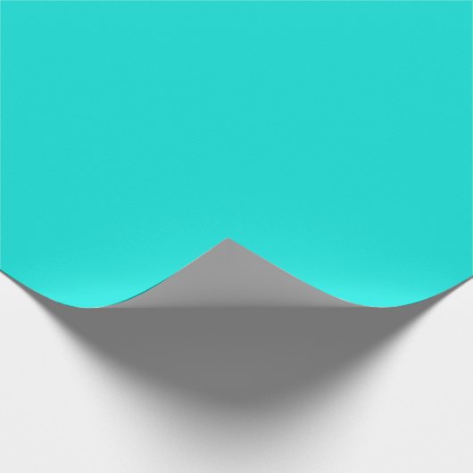 Heldere Turquoise Solid Color Cadeaupapier (Hoek)