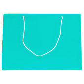 Heldere Turquoise Solid Color Groot Cadeauzakje (Voorkant)