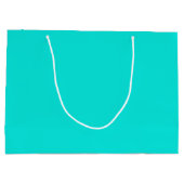 Heldere Turquoise Solid Color Groot Cadeauzakje (Achterkant)