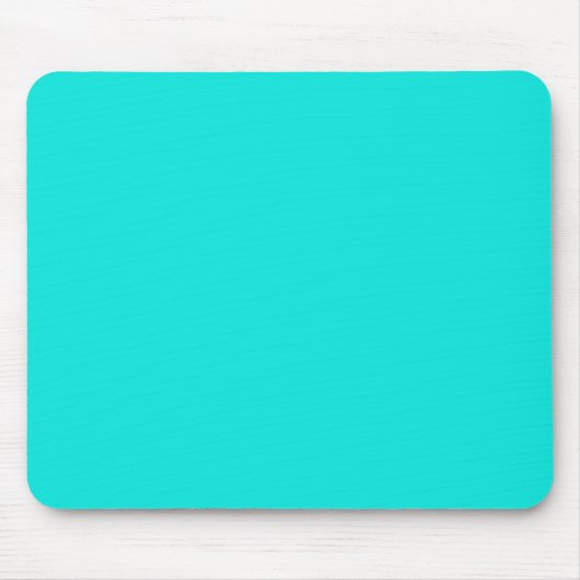 Heldere Turquoise Solid Color Muismat (Voorkant)