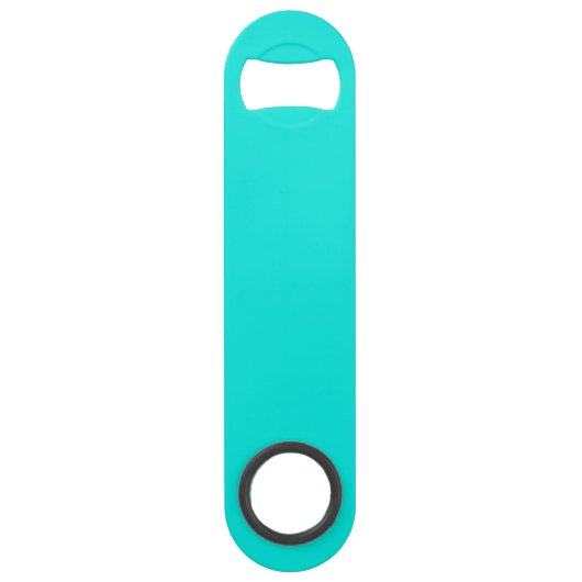 Heldere Turquoise Solid Color Speed Flessenopener (Achterkant)