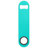 Heldere Turquoise Solid Color Speed Flessenopener (Voorkant)