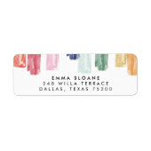 Heldere uitgelijnde juwelen retouradreslabels etiket (Voorkant)