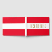 Heldere Vakantie Rood Wit Strepen "DECK THE HALLS" Gastenboek (Volledig)
