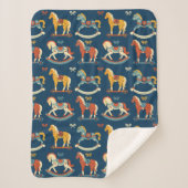 heldere vectorillustratie van schommelende horens sherpa deken (Voorkant)