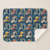 heldere vectorillustratie van schommelende horens sherpa deken (Voorkant (horizontaal))