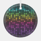 Heldere veelkleurige  Abstracte kunst Glas Ornament (Voorkant)