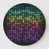 Heldere veelkleurige  Abstracte kunst Grote Klok (Voorkant)