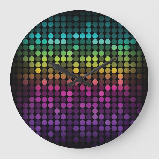 Heldere veelkleurige Abstracte kunst Grote Klok (Voorkant)