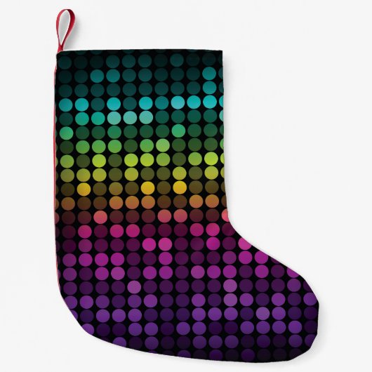 Heldere veelkleurige  Abstracte kunst Kleine Kerstsok (Voorkant)