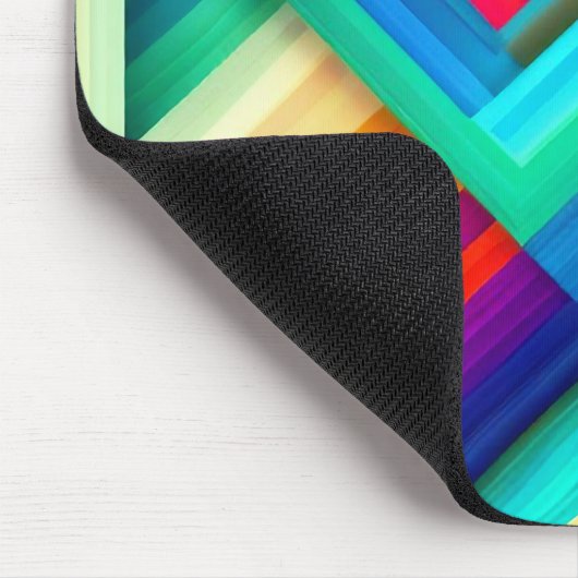 Heldere veelkleurige strepen met grote Chevron Muismat (Hoek)