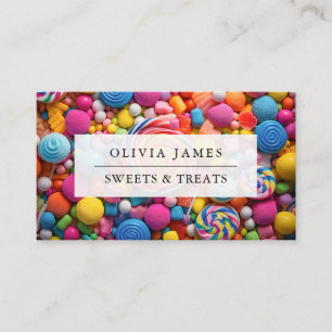 Heldere veelkleurige Sweets Snoep Treats Sweet Sho Visitekaartje