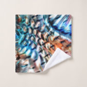 Heldere, verdraaide fluwelen of plumage bad handdoek (Wasdoekje)