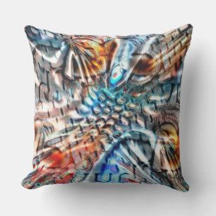Heldere, verdraaide fluwelen of plumage buitenkussen