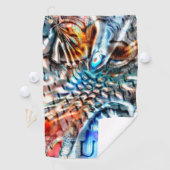 Heldere, verdraaide fluwelen of plumage golfhanddoek (Insitu)