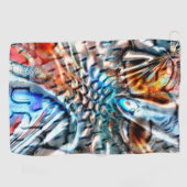 Heldere, verdraaide fluwelen of plumage golfhanddoek (Horizontaal)