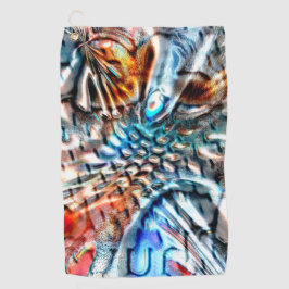 Heldere, verdraaide fluwelen of plumage golfhanddoek