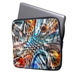 Heldere, verdraaide fluwelen of plumage laptop sleeve