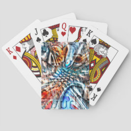 Heldere, verdraaide fluwelen of plumage pokerkaarten