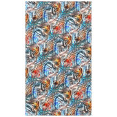 Heldere, verdraaide fluwelen of plumage tafelkleed (Voorkant)