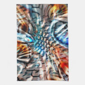 Heldere, verdraaide fluwelen of plumage theedoek (Verticaal)