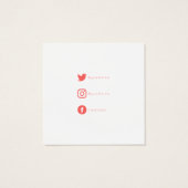 Heldere verfspatten, vierkant armbandenkaart vierkante visitekaartjes (Achterkant)