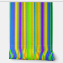 Heldere verticale strepen Groen Blauw Geel Modern Behang
