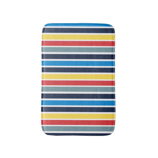 Heldere verticale strepen met meerdere kleuren. badmat (Voorkant Verticaal)