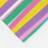 Heldere verticale zomerstrepen fleece deken (Hoek)