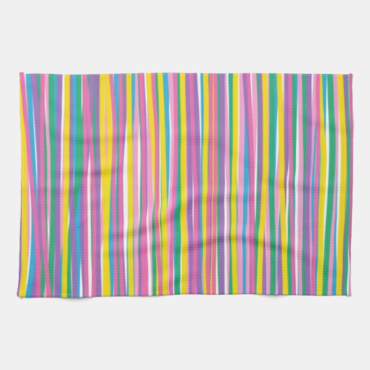 Heldere verticale zomerstrepen theedoek (Horizontaal)