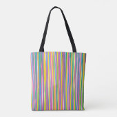 Heldere verticale zomerstrepen tote bag (Achterkant)