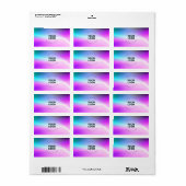 Heldere vervaging Ombre | Retouradres of product Etiket (Full Sheet)