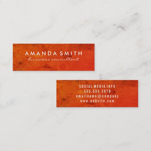 Heldere vet textuur mini visitekaartje (Voorkant / Achterkant)