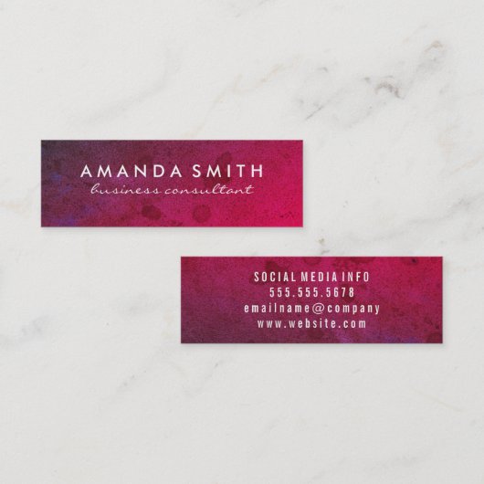 Heldere vet textuur mini visitekaartje (Voorkant / Achterkant)