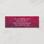 Heldere vet textuur mini visitekaartje (Achterkant)